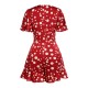 Red  Polka Dot Ruffle Romper