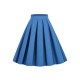  Solid Pleated Skirt