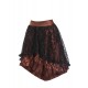  Mesh Ruffles Hem High Low Skirt