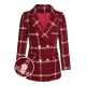 Red  Christmas Scottish Plaid Jacket