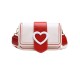  Heart Color Contrast Flap Bag