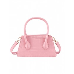 Solid Color Leather Handbag & Crossbody Bag