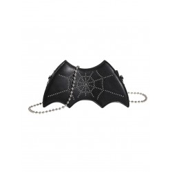 Halloween Diamond Spider Web Bat Shape Bag