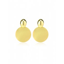 Vintage Alloy Gilt Round Large Earrings