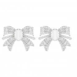  Bowknot Rehinestone Stud Earrings