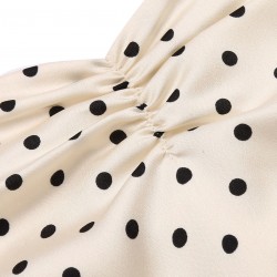 Ivory  Polka Dot Halter Pencil Dress