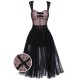 2PCS  Polka Dot Bowknot Lace Strap Dress