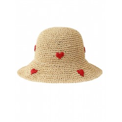 Beige  Heart Straw Sun Hat