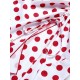 Red  Polka Dot Pleated Swimsuit